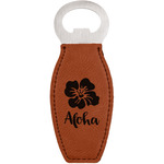 Preppy Hibiscus Leatherette Bottle Opener (Personalized)