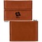 Preppy Hibiscus Leather Business Card Holder Front Back Single Sided - Apvl