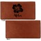 Preppy Hibiscus Leather Checkbook Holder Front and Back Single Sided - Apvl