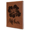 Preppy Hibiscus Leather Sketchbook - Large - Single Sided (Personalized)