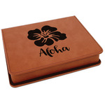 Preppy Hibiscus Leatherette 4-Piece Wine Tool Set (Personalized)