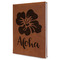 Preppy Hibiscus Leatherette Journal - Large - Single Sided (Personalized)