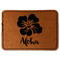 Preppy Hibiscus Faux Leather Iron On Patch - Rectangle (Personalized)