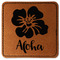 Preppy Hibiscus Faux Leather Iron On Patch - Square (Personalized)