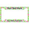 Preppy Hibiscus License Plate Frame (Personalized)