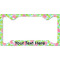 Preppy Hibiscus License Plate Frame - Style C (Personalized)
