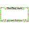 Preppy Hibiscus License Plate Frame Wide