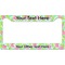 Preppy Hibiscus License Plate Frame - Style B (Personalized)