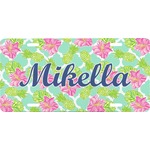Preppy Hibiscus Front License Plate (Personalized)