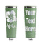 Preppy Hibiscus Light Green RTIC Everyday Tumbler - 28 oz. - Front and Back