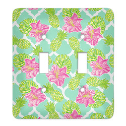 Preppy Hibiscus Light Switch Cover (2 Toggle Plate)
