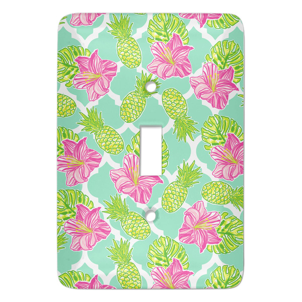 Custom Preppy Hibiscus Light Switch Cover (Single Toggle)