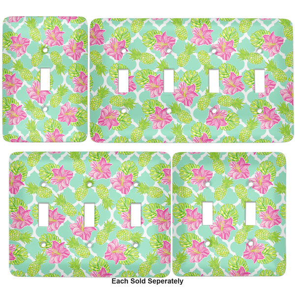 Preppy Hibiscus Light Switch Covers all sizes