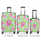 Preppy Hibiscus Luggage Bags all sizes - With Handle