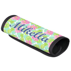 Preppy Hibiscus Luggage Handle Cover (Personalized)