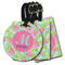 Preppy Hibiscus Luggage Tags - 3 Shapes Availabel