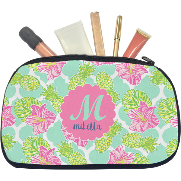 Preppy Hibiscus Makeup Bag Medium
