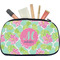 Preppy Hibiscus Makeup / Cosmetic Bag - Medium (Personalized)