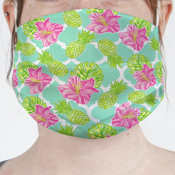 Custom Preppy Hibiscus Face Mask Cover