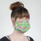 Preppy Hibiscus Mask - Quarter View on Girl
