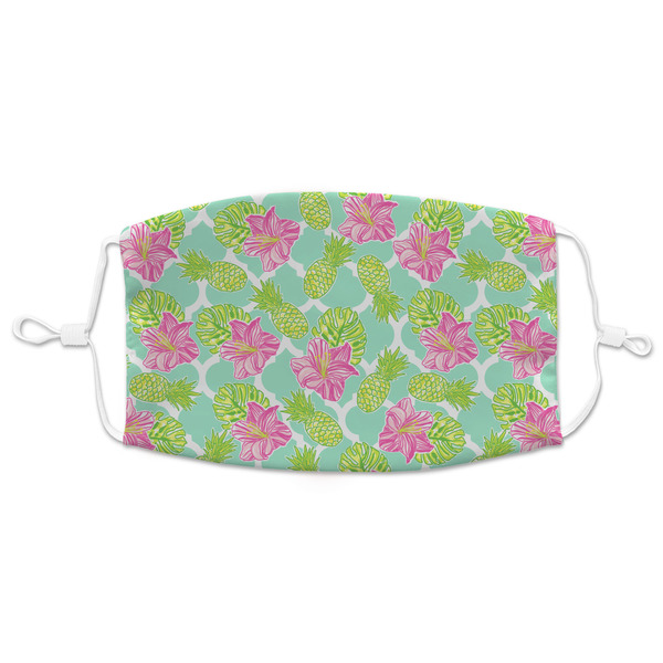 Custom Preppy Hibiscus Adult Cloth Face Mask - XLarge