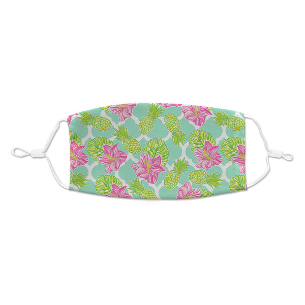 Custom Preppy Hibiscus Kid's Cloth Face Mask - Standard