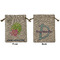 Preppy Hibiscus Medium Burlap Gift Bag - Front & Back (Personalized)