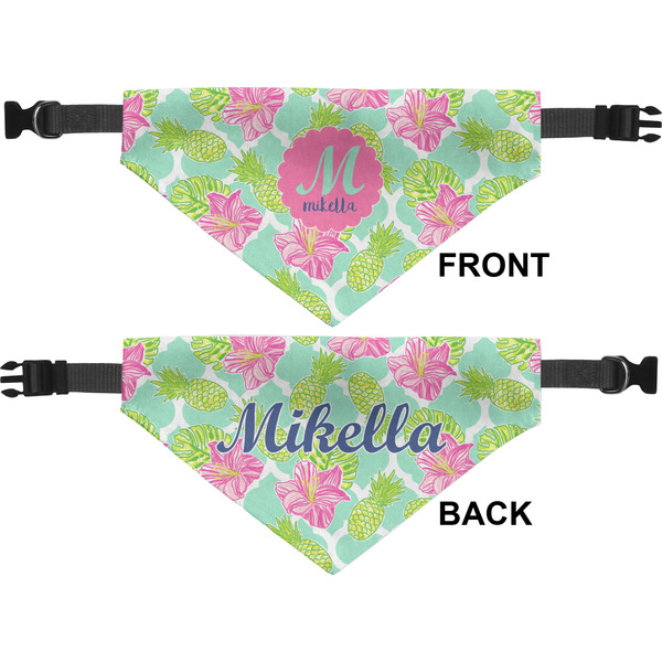 Preppy Hibiscus Medium Dog Bandana Approval