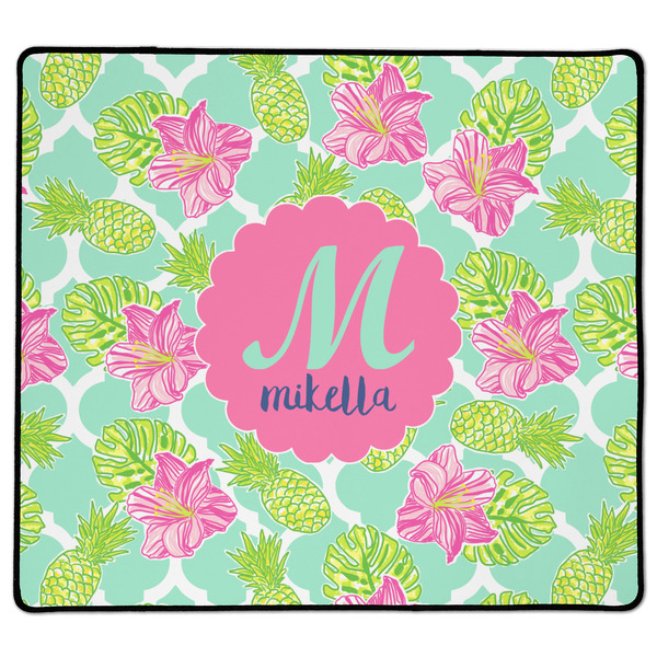 Custom Preppy Hibiscus XL Gaming Mouse Pad - 18" x 16" (Personalized)