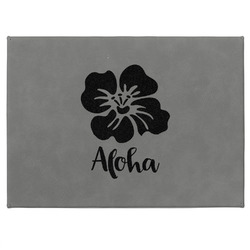 Preppy Hibiscus Medium Gift Box w/ Engraved Leather Lid (Personalized)