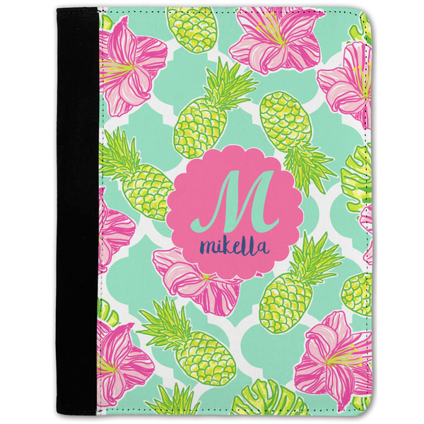 Custom Preppy Hibiscus Notebook Padfolio w/ Name and Initial