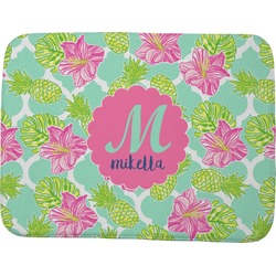 Preppy Hibiscus Memory Foam Bath Mat - 48"x36" (Personalized)