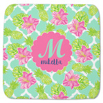Preppy Hibiscus Memory Foam Bath Mat - 48"x48" (Personalized)