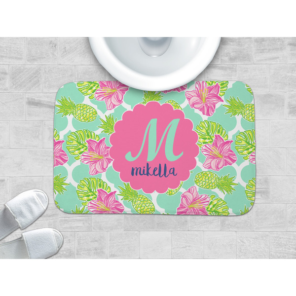 Preppy Hibiscus Memory Foam Bath Mat - LIFESTYLE 34x21