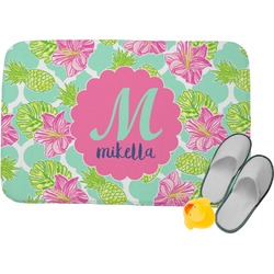Preppy Hibiscus Memory Foam Bath Mat - 24"x17" (Personalized)
