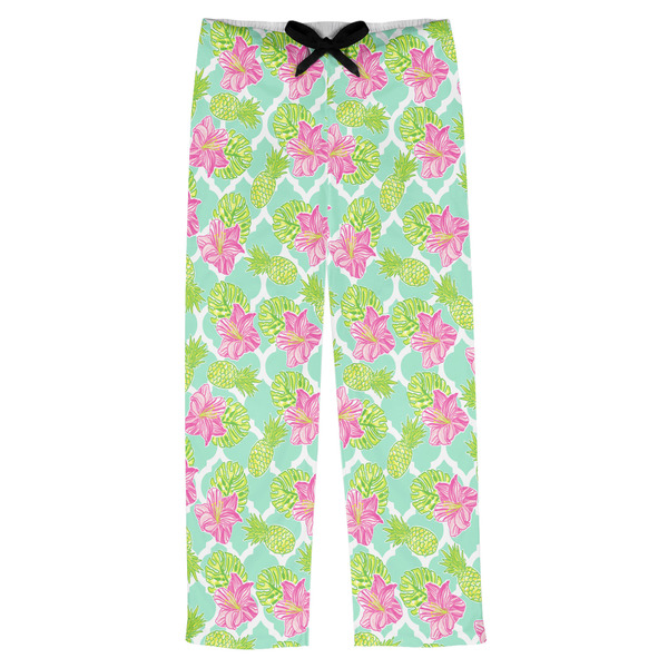 Custom Preppy Hibiscus Mens Pajama Pants - L