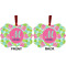 Preppy Hibiscus Metal Benilux Ornament - Front and Back (APPROVAL)