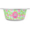 Preppy Hibiscus Stainless Steel Dog Bowl - Large (Personalized)