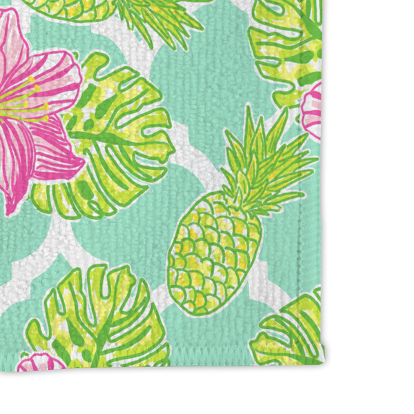 Preppy Hibiscus Microfiber Dish Rag - DETAIL