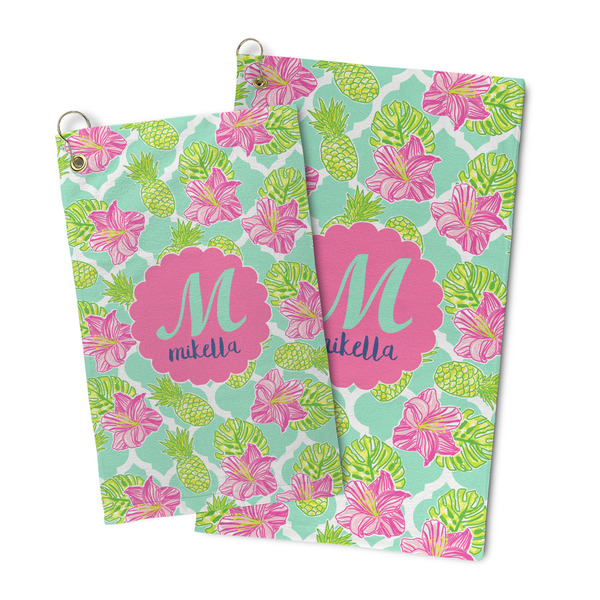 Preppy Hibiscus Microfiber Golf Towel - PARENT MAIN
