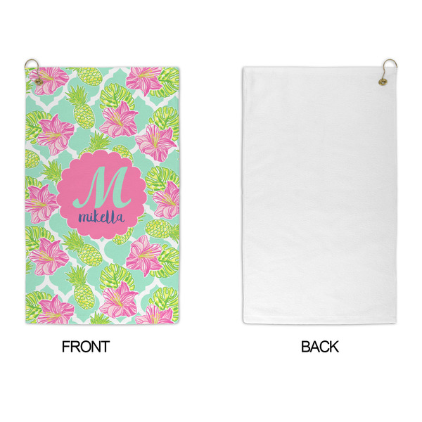 Preppy Hibiscus Microfiber Golf Towels - APPROVAL
