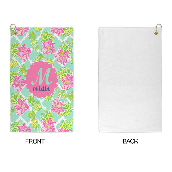 Preppy Hibiscus Microfiber Golf Towels - APPROVAL