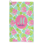 Preppy Hibiscus Microfiber Golf Towel (Personalized)
