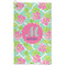 Preppy Hibiscus Microfiber Golf Towel - Large (Personalized)