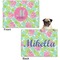 Preppy Hibiscus Microfleece Dog Blanket - Regular - Front & Back
