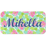 Preppy Hibiscus Mini/Bicycle License Plate (2 Holes) (Personalized)