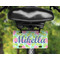 Preppy Hibiscus Mini License Plate on Bicycle