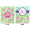 Preppy Hibiscus Minky Blanket - 50"x60" - Double Sided - Front & Back