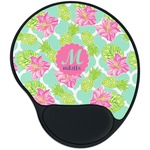 Preppy Hibiscus Mouse Pad with Wrist Support