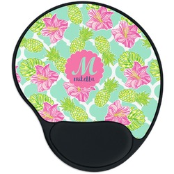 Preppy Hibiscus Mouse Pad with Wrist Support